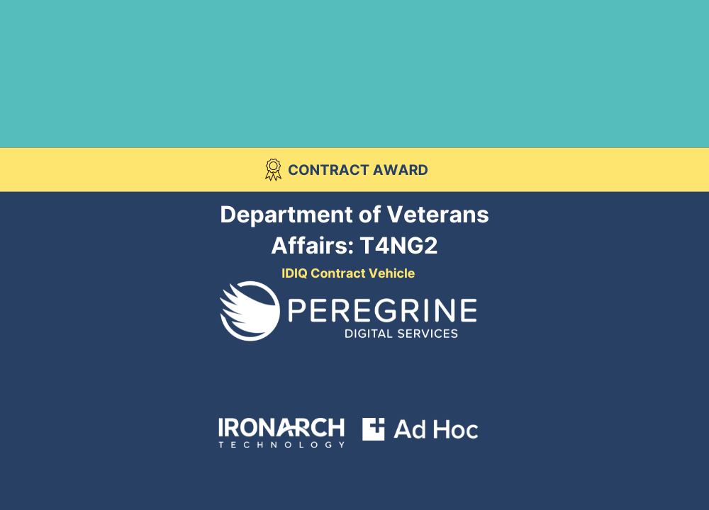 Contract award, department of veterans affairs, T4NG2 contract, Peregrine Digital Services