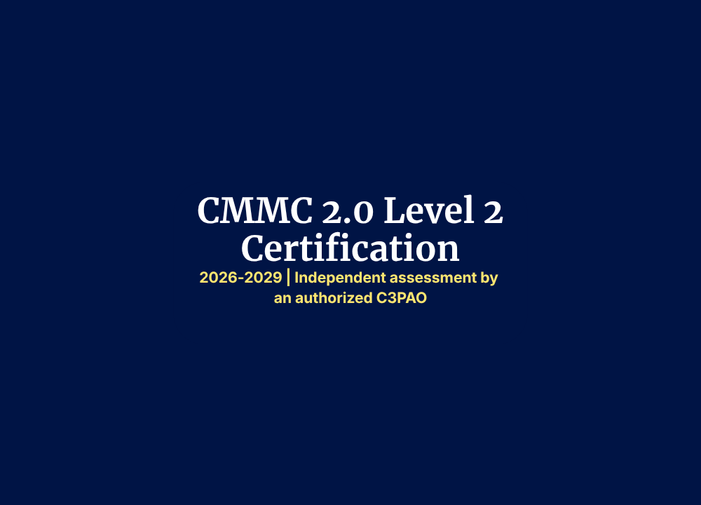 CMMC 2.0 Level 2 Certification